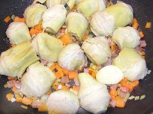 Se a�aden las alcachofas 