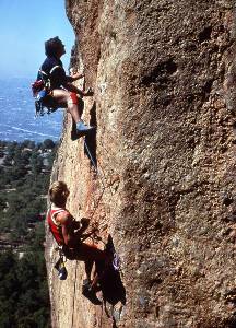 Javier y Miguel ngel Garca Gallego en la Panocha. El lugar de origen de la escalada en Murcia 