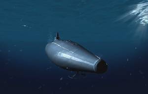 Recreaci�n del submarino en profundidad 