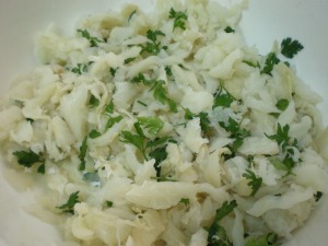 Mezcla para las alb�ndigas de bacalao