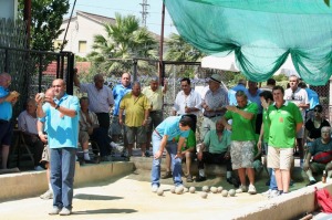 Ambiente en un partido de bolos 