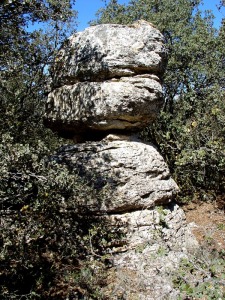 En el Carrascal de Bajil la disolucin de las areniscas marinas ha esculpido geoformas krsticas muy llamativas [LIG ZAEN]