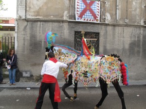 Caballo concursante de la Pea Califa 