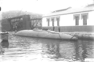 REGRESO AL PUERTO DE CARTAGENA DEL SUBMARINO PERAL DESDE CDIZ, 1929 