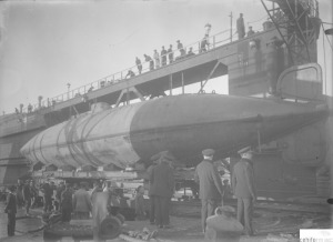 REGRESO AL PUERTO DE CARTAGENA DEL SUBMARINO PERAL DESDE C�DIZ, 1929 