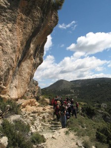 La escalera termina en una senda fcil de transitar. Hondares es un entorno natural muy visitado.  