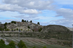 Panormica desde la rotonda del volcn Cerro Negro de Calasparra