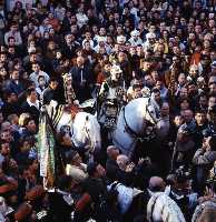 Parlamento entre el Rey Cristiano y el Sult�n Moro, Simulacro de Combate, Ba�o de la Cruz y Bendici�n de las Aguas (Moros y Cristianos - Fiestas de la Stma. y Vera Cruz - Caravaca de la Cruz) 