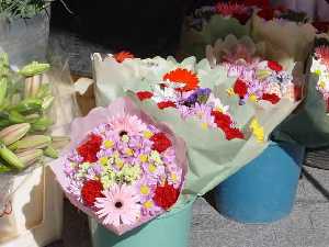 Flores t�picas del D�a de Todos los Santos. Mercadillos y plazas de la Regi�n