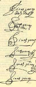 Algunas firmas lorquinas de Gin�s P�rez de Hita, en el libro �De la vida murciana de Gin�s P�rez de Hita�. Manuel Mu�oz Barber�n y Juan Guirao Garc�a (Acad. Alfonso X) [Mula_Gines P�rez de Hita] 