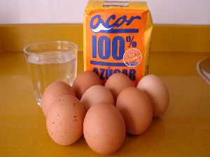 Ingredientes para la elaboraci�n de yemas 