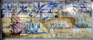 Uno de sus murales para el Parque Torres II [Cartagena_Ram�n Alonso Luzzy]