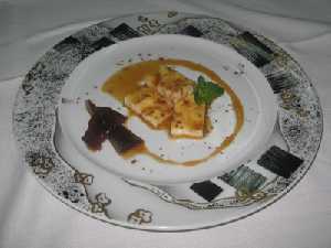 Presentaci�n leche frita con arrope y calabazote [Recetas_Leche frita con arrope]