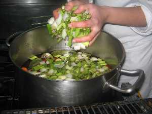 A�adir las verduras 