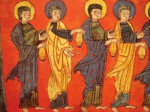 La sal como s�mbolo de pureza (Detalle de una ilustraci�n del Beato de Li�bana) [Caminos del Thader]