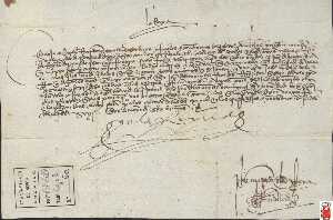 C�dula de Isabel la Cat�lica ordenando al concejo de Murcia que acudan a talar la villa de Huescar...[Proyecto Carmes�]