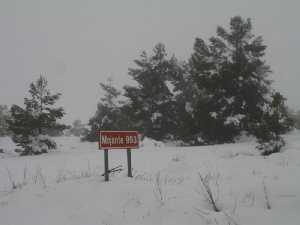 Nieve en la sierra de Mojante