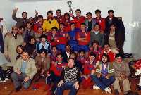 Los jugadores del Mazarrn posan con la Copa del Campeonato Regional