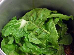 A�adido de las acelgas [Potaje r�pido con acelgas]