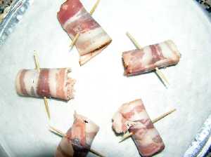 Preparados para el horno [D�tiles con bacon]