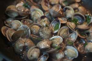 Pimienta en una preparaci�n de almejas [Pimienta]